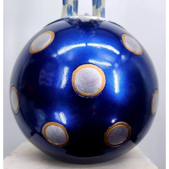 Mackenzie-Childs Royal Check Deary Deer on Ornament - Gold Antlers Holiday 16" - Picture 8 of 16